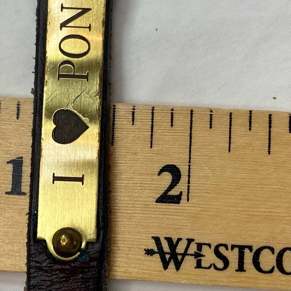 I ♥ PONIES Leather Bracelet with Brass Plate 8